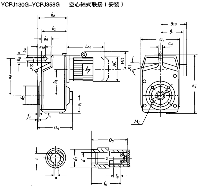 YCPJ130G-YCPJ358G  Sʽ(lin)Ӱbγߴ 